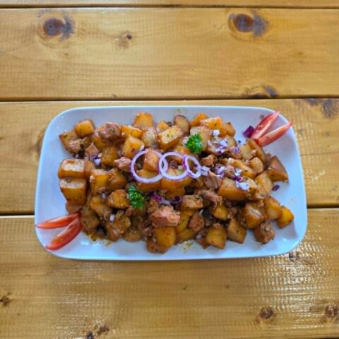 Hungarian Brassoi with tender pork and golden potatoes